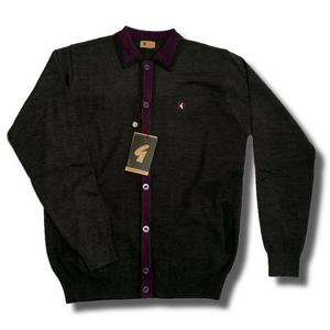 New Gabicci Vintage Wool L/S Collar Cardigan Charcoal Preview